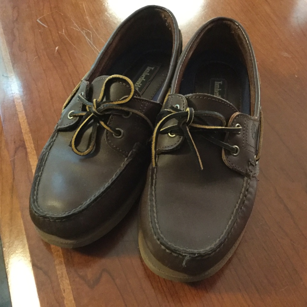 Timberland dark brown boat shoes sz 9 🕶 ⚓️🛥